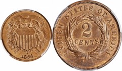 1864 Two-Cent Piece. Large Motto. MS-64 BN (PCGS).

PCGS# 3576. NGC ID: 22N9.

Estimate: $150