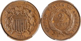 1871 Two-Cent Piece. EF-45 (PCGS).

PCGS# 3609. NGC ID: 22NF.

Estimate: $120