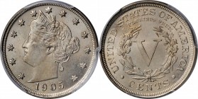 1905 Liberty Head Nickel. MS-64+ (PCGS).

PCGS# 3866. NGC ID: 277G.

Estimate: $125