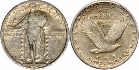 1924-S Standing Liberty Quarter. AU-50 (PCGS).

PCGS# 5750. NGC ID: 243N.

Estimate: $150