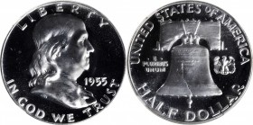 1955 Franklin Half Dollar. Proof-68 Cameo (NGC).

PCGS# 86696. NGC ID: 27VF.

Estimate: $200