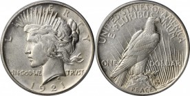 1921 Peace Silver Dollar. High Relief. AU-58 (PCGS).

PCGS# 7356. NGC ID: 2U4E.

Estimate: $185