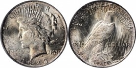 1923 Peace Silver Dollar. MS-65 (PCGS).

PCGS# 7360. NGC ID: 257F.

Estimate: $90