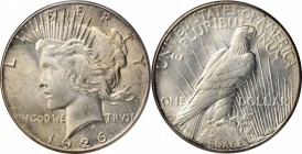 1926 Peace Silver Dollar. VAM-2, Top 50 Variety. Doubled Reverse. MS-65 (PCGS).

PCGS# 133773. NGC ID: 257N.

Estimate: $275