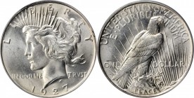 1927-D Peace Silver Dollar. MS-63+ (PCGS).

PCGS# 7371. NGC ID: 257T.

Estimate: $325