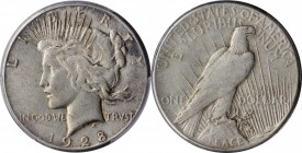 1928 Peace Silver Dollar. EF-40 (PCGS).

PCGS# 7373. NGC ID: 257V.

Estimate: $115