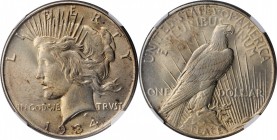 1934 Peace Silver Dollar. MS-63 (NGC).

PCGS# 7375. NGC ID: 257X.

Estimate: $100