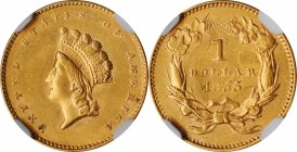 1855 Gold Dollar. AU-58 (NGC).

PCGS# 7532. NGC ID: 25C4.

Estimate: $550