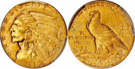 1914-D Indian Quarter Eagle. MS-62 (PCGS).

PCGS# 7947. NGC ID: 2899.

Estimate: $325