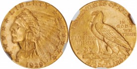 1929 Indian Quarter Eagle. MS-64 (NGC).

PCGS# 7953. NGC ID: 289F.

Estimate: $500