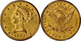 1893-O Liberty Head Eagle. AU-58 (PCGS).

PCGS# 8727. NGC ID: 2673.

Estimate: $850