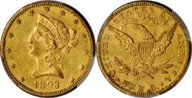 1893-O Liberty Head Eagle. AU-55 (PCGS).

PCGS# 8727. NGC ID: 2673.

Estimate: $900