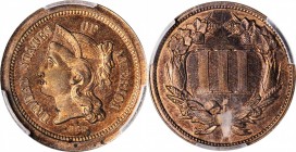 1868 Pattern Three-Cents. Judd-616, Pollock-682. Rarity-6+. Proof-64 RB (PCGS).

PCGS# 70829. NGC ID: 29N8.

Estimate: $1500