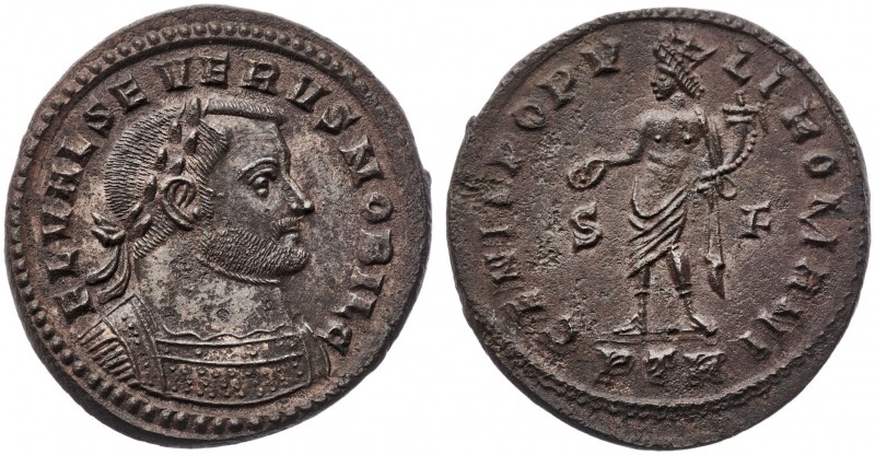 (305-306 d.C.). Severo II. Treveri. Follis. (Spink 14631) (Co. 39) (RIC. 665a). ...