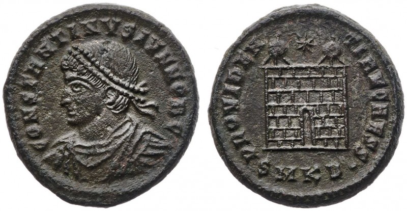 (325-326 d.C.). Constantino II. Cyzicus. AE 18. (Spink 17251 var) (Co. 165) (RIC...