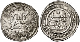 AH 399. Califato. Mohamad II. Al Andalus. Dirhem. (V. 682) (Fro. 84). 3,66 g. Rara. MBC+.