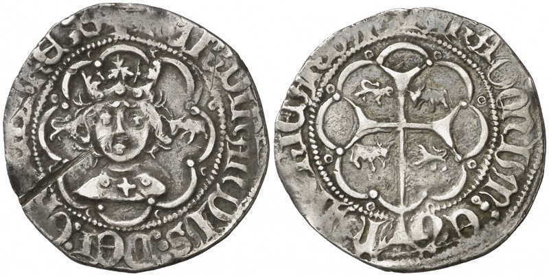 Ferran I (1412-1416). Mallorca. Ral. (Cru.V.S. 770) (Cru.C.G. 2816c). 3,27 g. Le...