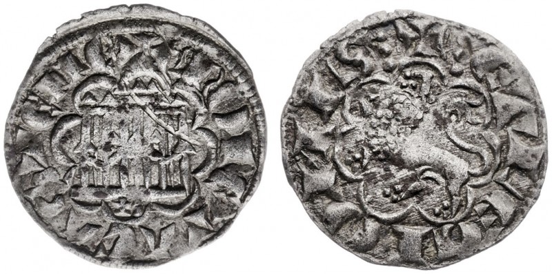 Alfonso X (1252-1284). Burgos. Blanca Alfonsí. (AB. 263.3 var (como novén)). 0,8...