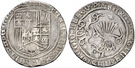 Reyes Católicos. Cuenca. 1 real. (AC. 343). 2,69 g. Ex Colección Isabel de Trastámara 12/12/2018, nº 337. Rara. MBC-.