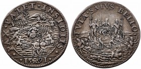 1591. Felipe II. Dordrecht. Jetón. (D. 3288). 6,29 g. MBC.