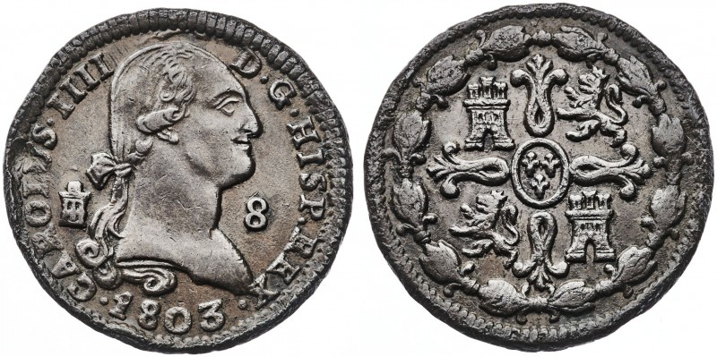 1803. Carlos IV. Segovia. 8 maravedís. (AC. 80). 12,57 g. Golpecitos. Buen ejemp...