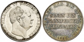 1858. Alemania. Prusia. Federico Guillermo IV. A (Berlín). 1 taler. (Kr. 472). 18,49 g. AG. EBC-.