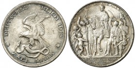 1913. Alemania. Prusia. Berlín. 2 marcos. (Kr. 532). 11,13 g. AG. Bella. S/C-.