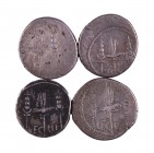 Lote de 4 denarios de Marco Antonio. A examinar. BC/MBC-.