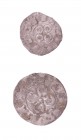 Anónimas del s. XII al XIV. Senyoria de Montpeller. Lote de 1 diner y 1 òbol melgorés. A examinar. MBC-.