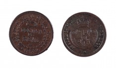 1852 y 1853. Isabel II. Segovia. 1 décima de real. Lote de 2 monedas. MBC/EBC-.