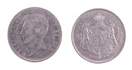 1931. Bélgica. Alberto I. 20 francos. CU-NI. Lote de 2 monedas. Leyendas en frances y flamenco. MBC+.