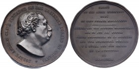 1876. Barcelona. Anselm Clavé, fundador de las "Societats Corals" en España. (Cru.Medalles 653). 97,64 g. Ø53 mm. Bronce. Grabador: P. Vidal. Golpecit...