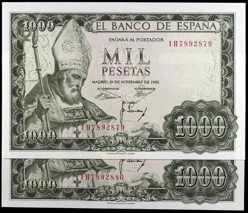 1965. 1000 pesetas. (Ed. D72a) (Ed. 471a). 19 de noviembre, San Isidoro. Pareja ...