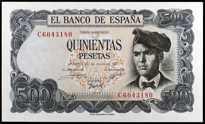 1971. 500 pesetas. (Ed. D74a) (Ed. 473a). 23 de julio, Verdaguer. Serie C. S/C.