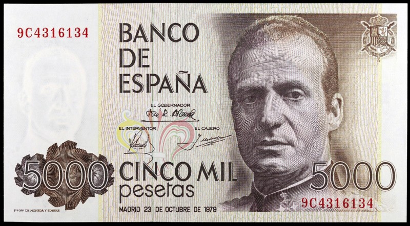 1979. 5000 pesetas. (Ed. E4b var) (Ed. 478b). 23 de octubre, Juan Carlos I. Seri...