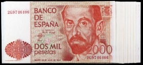 1980. 2000 pesetas. (Ed. E5a) (Ed. 479a). 22 de julio, Juan Ramón Jiménez. 20 billetes. Series A, 1C, 1D, 1E, 1H, 1I, 1J, 1K, 1L, 1M, 1N, 1P, 1Q, 1R, ...