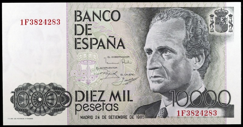 1985. 10000 pesetas. (Ed. E7a) (Ed. 481a). 24 de septiembre, Juan Carlos I/Felip...