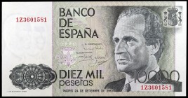 1985. 10000 pesetas. (Ed. E7a) (Ed. 481a). 24 de septiembre, Juan Carlos I/Felipe. Serie 1Z. S/C.