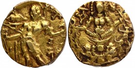 Gold Dinar Coin of Chandragupta II of Gupta Dynasty of Archer type.