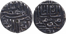 Silver Quarter Tanka Coin of Nasir ud din Mahmud I of Gujarat Sultanate.