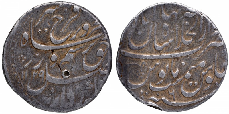 Mughal Coins
15. Farrukhsiyar (1713-1719)
Rupee 01
Farrukhsiyar, Shahjahanaba...