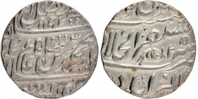 Silver One Rupee Coin of Shah Alam II of Akbarabad Mustaquir ul Khilafa Mint.