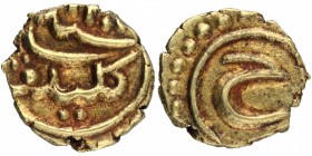 Gold Fanam Coin of Tipu Sultan of Kalikut Mint of Mysore Kingdom.