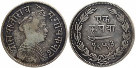 Silver One Rupee Coin of Sayaji Rao III of Baroda.