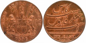 Copper Twenty Cash Coin of Soho Mint of Madras Presidency.