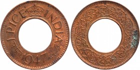 Bronze One Pice Coin of King George VI of Calcutta Mint of 1947.
