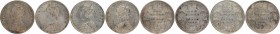 Silver One Rupee Coins of Victoria Queen of Calcutta Mint of 1862.