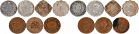 Set of Seven Coins of King George VI of  Calcutta and Bombay  Mint of 1939.