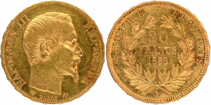 France
Francs 20
France, Napoleon III (1852-1870 AD), Gold 20 Francs, 1856 A, ...