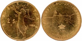 Gold Five Scudi Coin of Sanmarino of 1984.